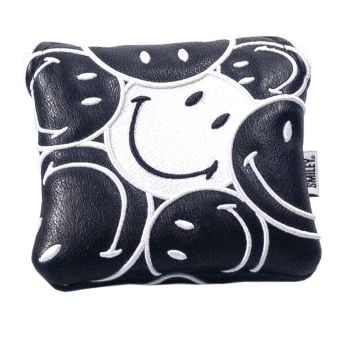Brand Fusion Smiley Original Stacked Mallet Putter Headcover Black White