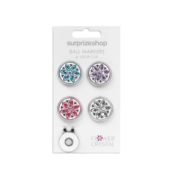 Surprizeshop Suprizeshop Silver Crystal Ball Maker AND Visor Clip Golf Ball