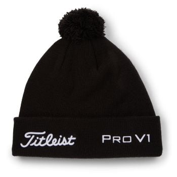 Titleist TourPom Pom Hat Black White