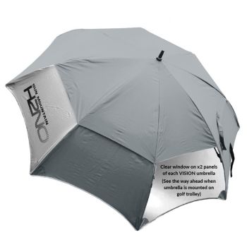 Brand Fusion Sun Mountain H2NO Vision (Dual Clear Panel) Umbrella Grey