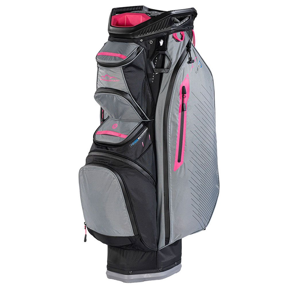 SUN MOUNTAIN Sun Mountain C-130 H2NO 14-Way Cart Bag Black Nickel Pink