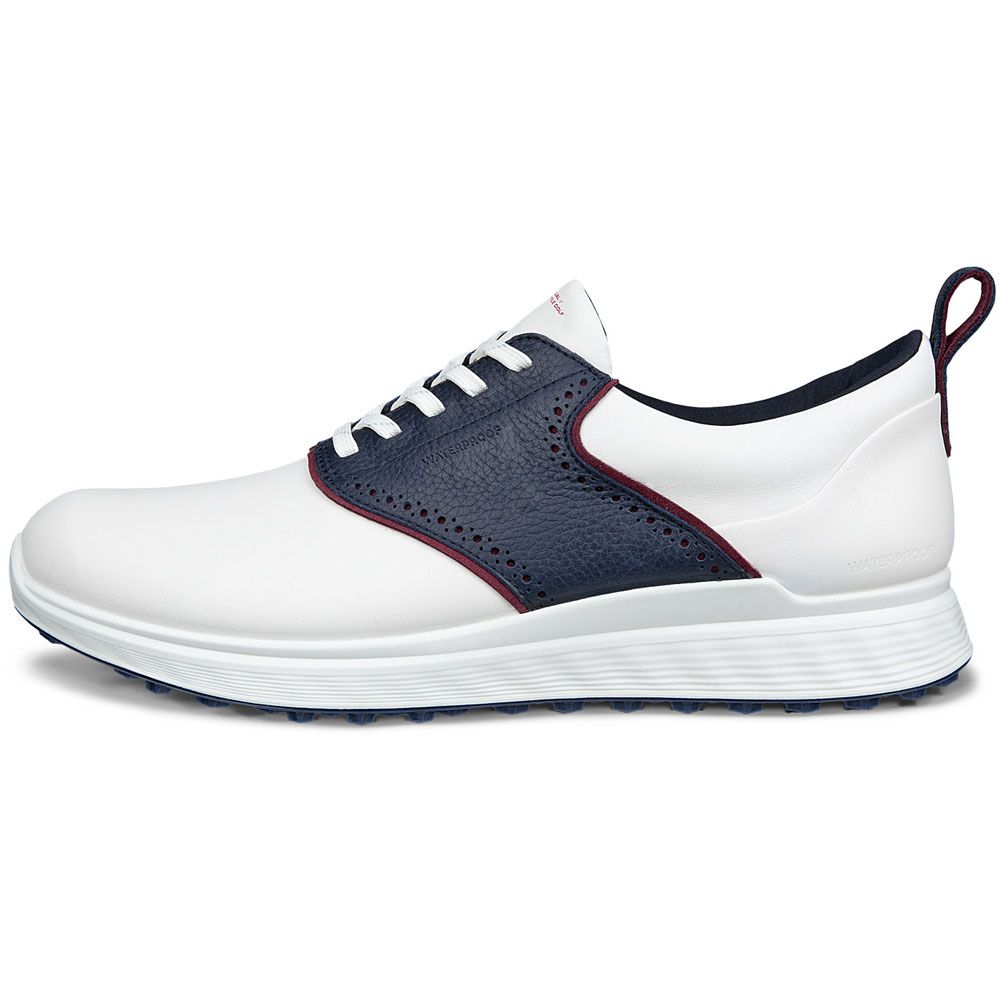 ECCO Ecco S Casual Golf Shoes White Marine