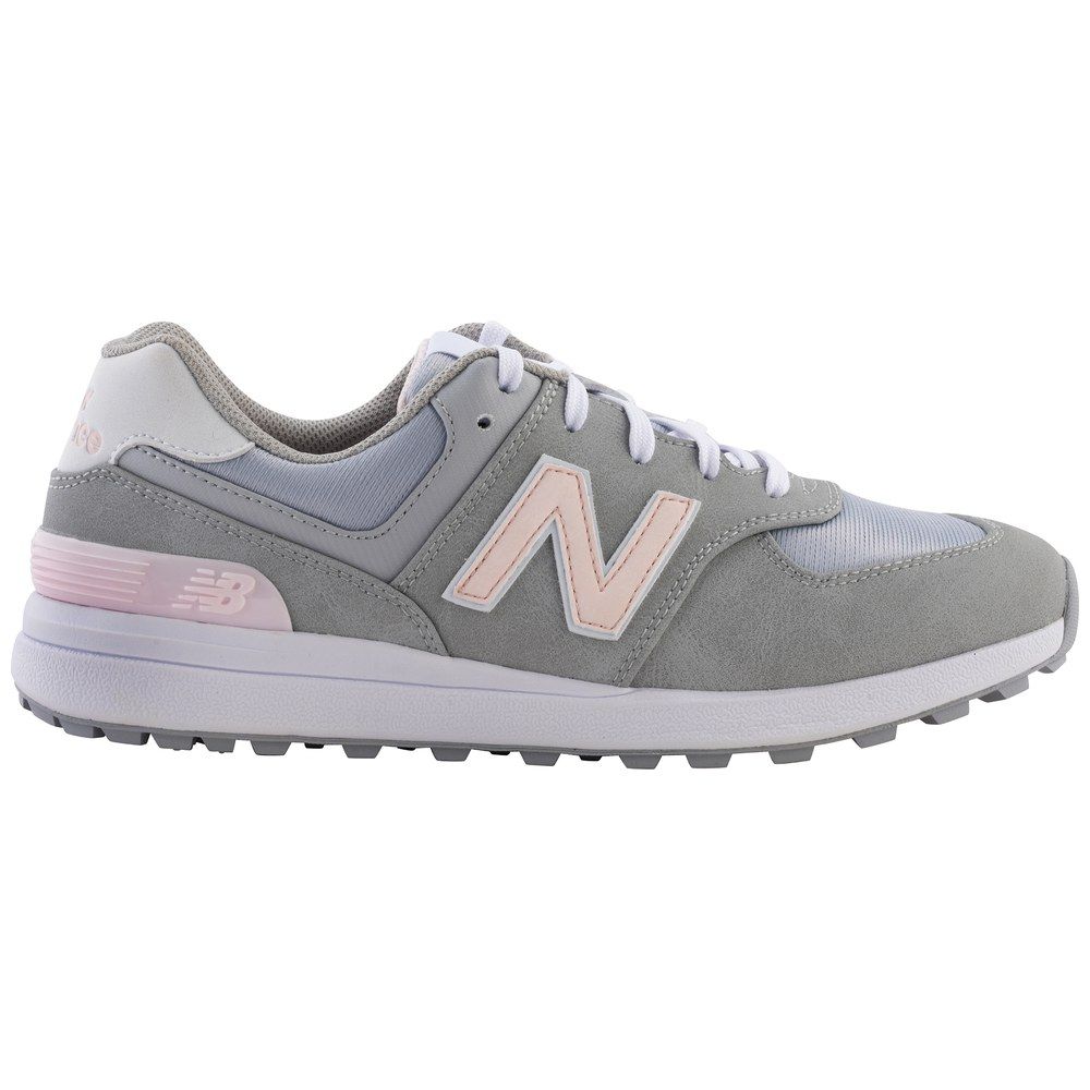 NEW BALANCE New Balance Womens 574 Greens V2 Golf Shoes  Grey Pink