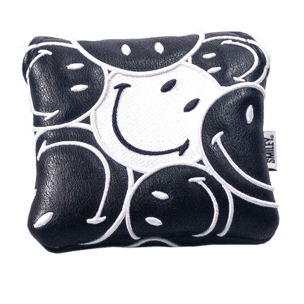 BRAND FUSION Brand Fusion Smiley Original Stacked Mallet Putter Headcover Black White