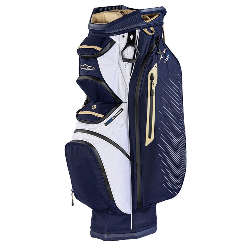 SUN MOUNTAIN Sun Mountain C-130 H2NO 14-Way Cart Bag Navy Gold White