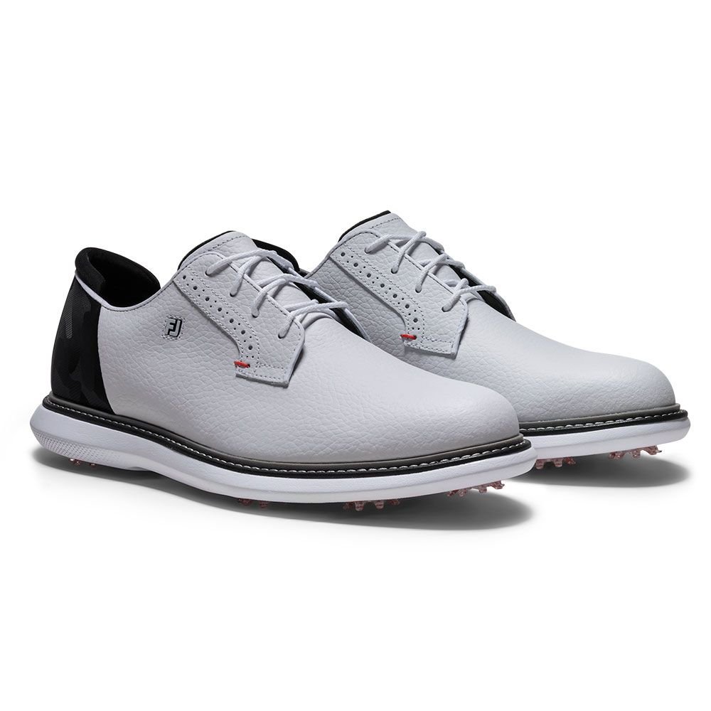 FOOTJOY Footjoy Traditions Blucher Golf Shoes White Black 57979