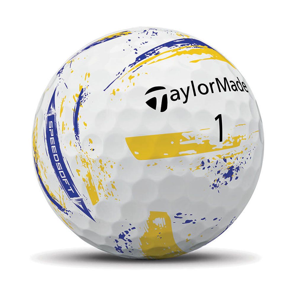 TAYLORMADE TaylorMade SpeedSoft Ink Golf Balls Yellow Blue