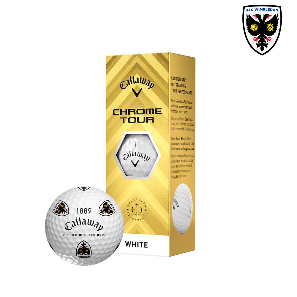 CALLAWAY Callaway AFC Wimbledon Chrome Tour TRUVIS 3 Ball Pack