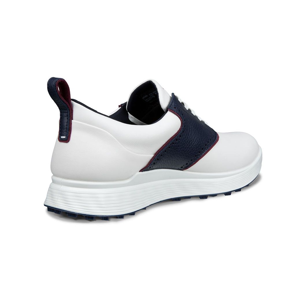 ECCO Ecco S Casual Golf Shoes White Marine