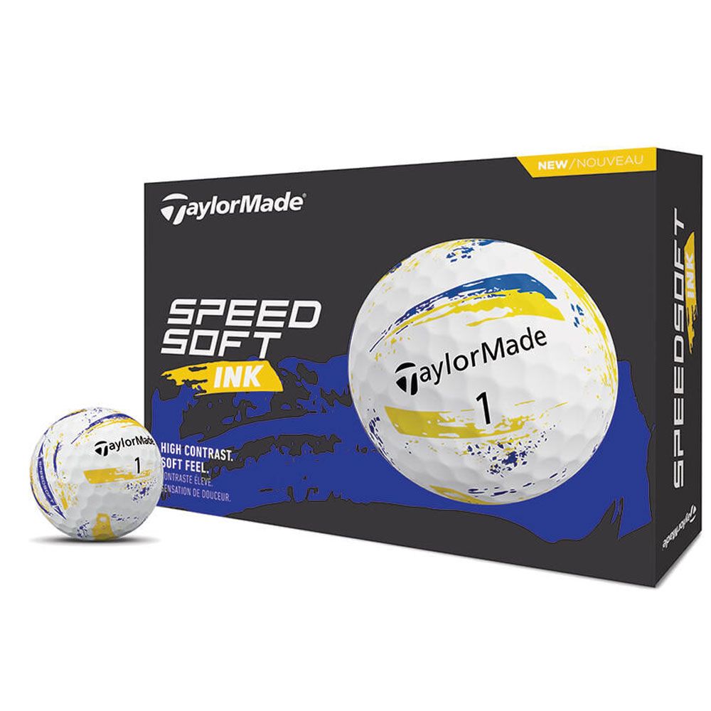 TAYLORMADE TaylorMade SpeedSoft Ink Golf Balls Yellow Blue