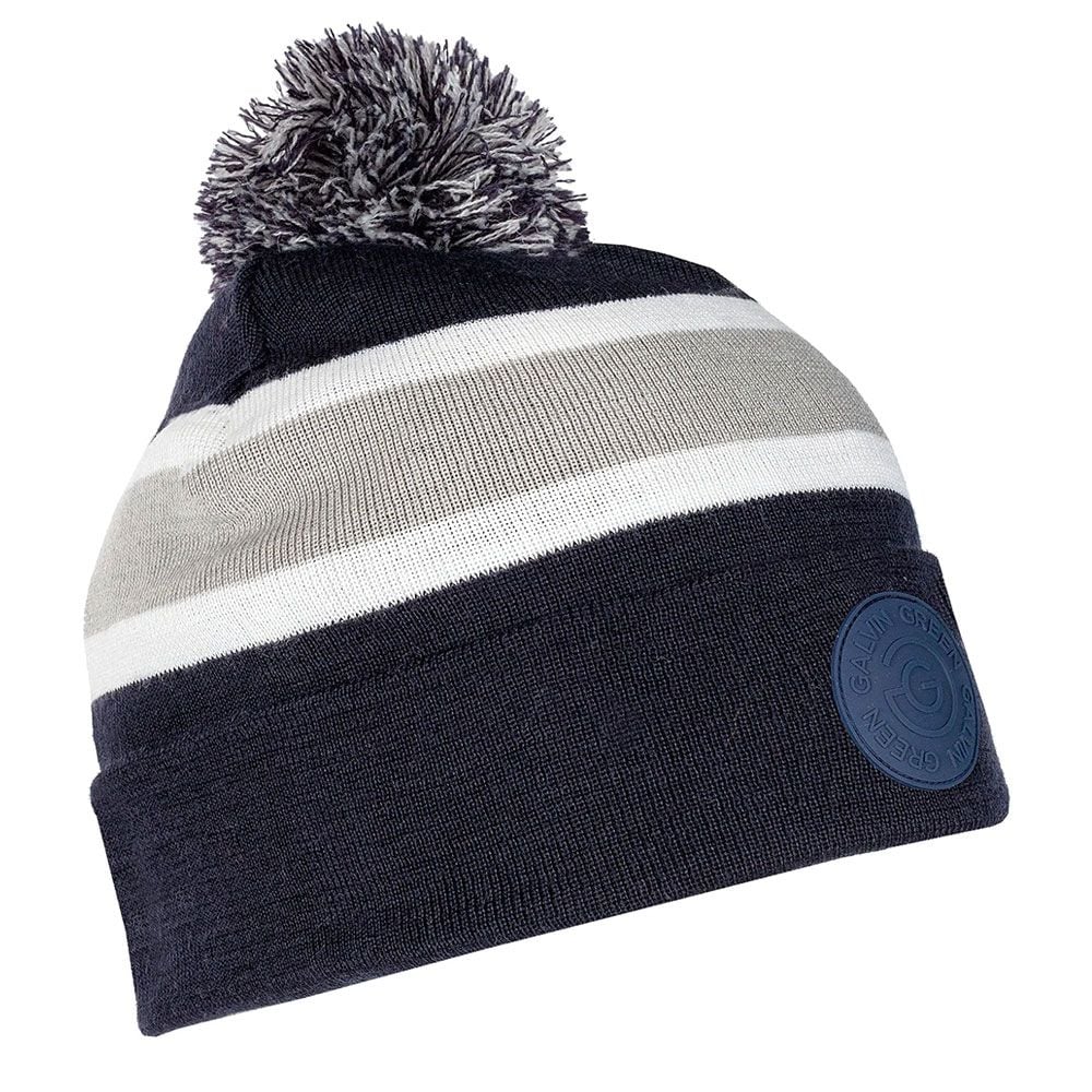 GALVIN GREEN Galvin Green Leighton Bobble Hat Navy Grey White