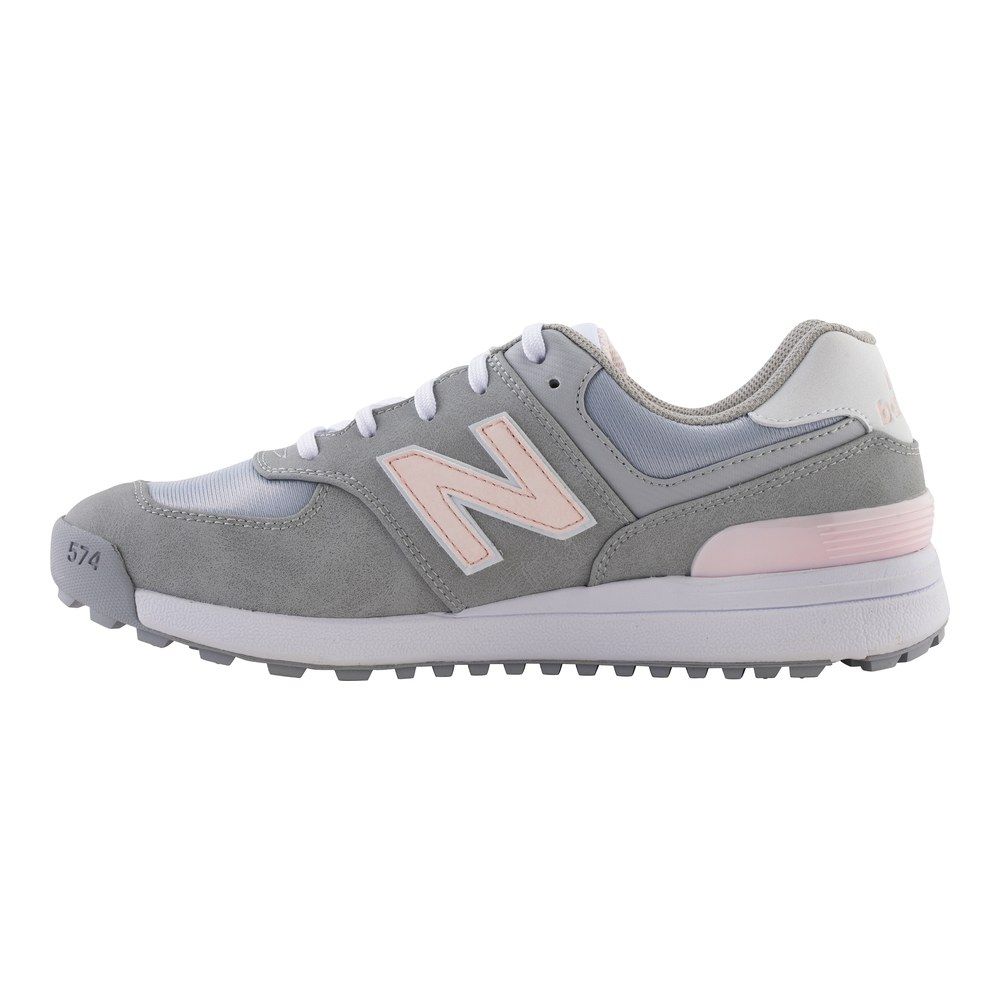 NEW BALANCE New Balance Womens 574 Greens V2 Golf Shoes  Grey Pink
