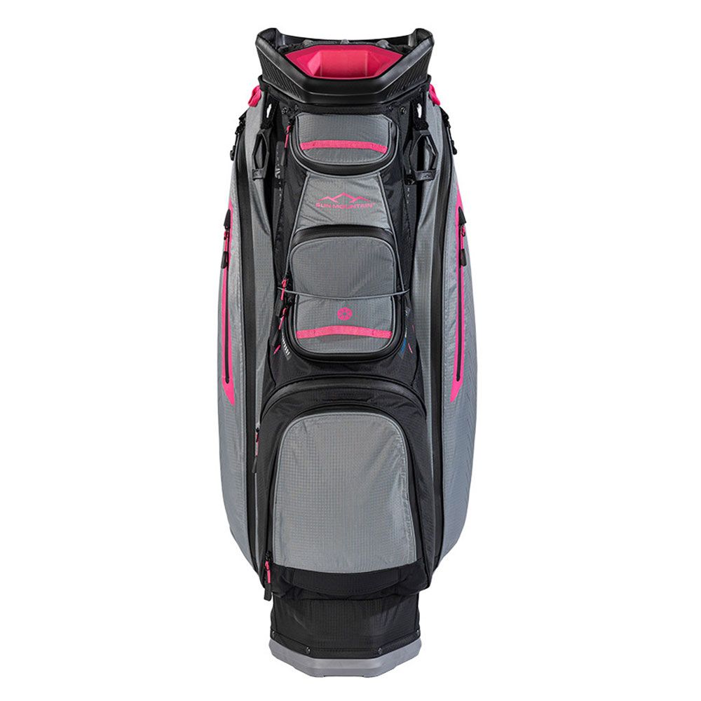 SUN MOUNTAIN Sun Mountain C-130 H2NO 14-Way Cart Bag Black Nickel Pink