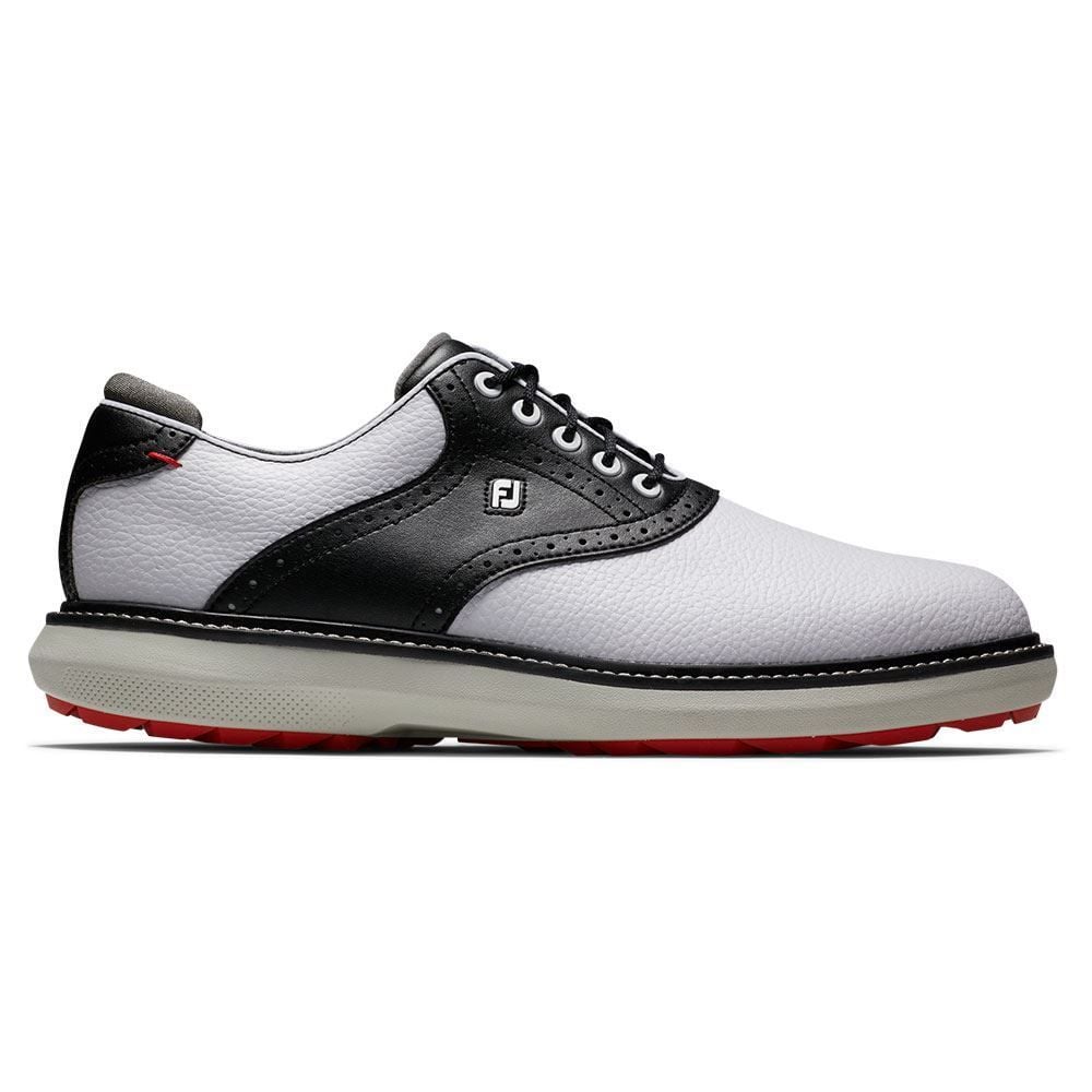 FOOTJOY FootJoy Traditions Spikeless Golf Shoes White Black 57924