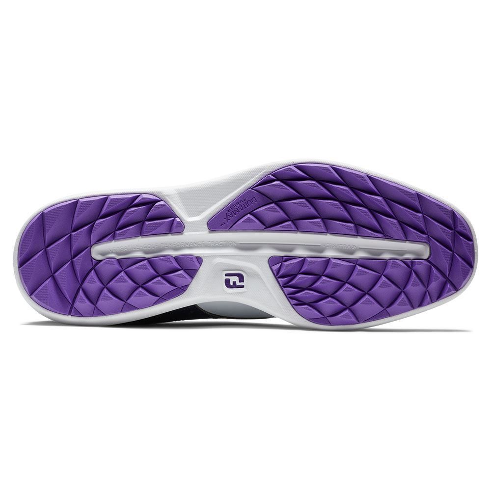FOOTJOY FootJoy Ladies Traditions Spikeless Golf Shoes White Navy 97926