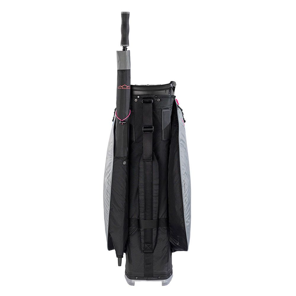 SUN MOUNTAIN Sun Mountain C-130 H2NO 14-Way Cart Bag Black Nickel Pink
