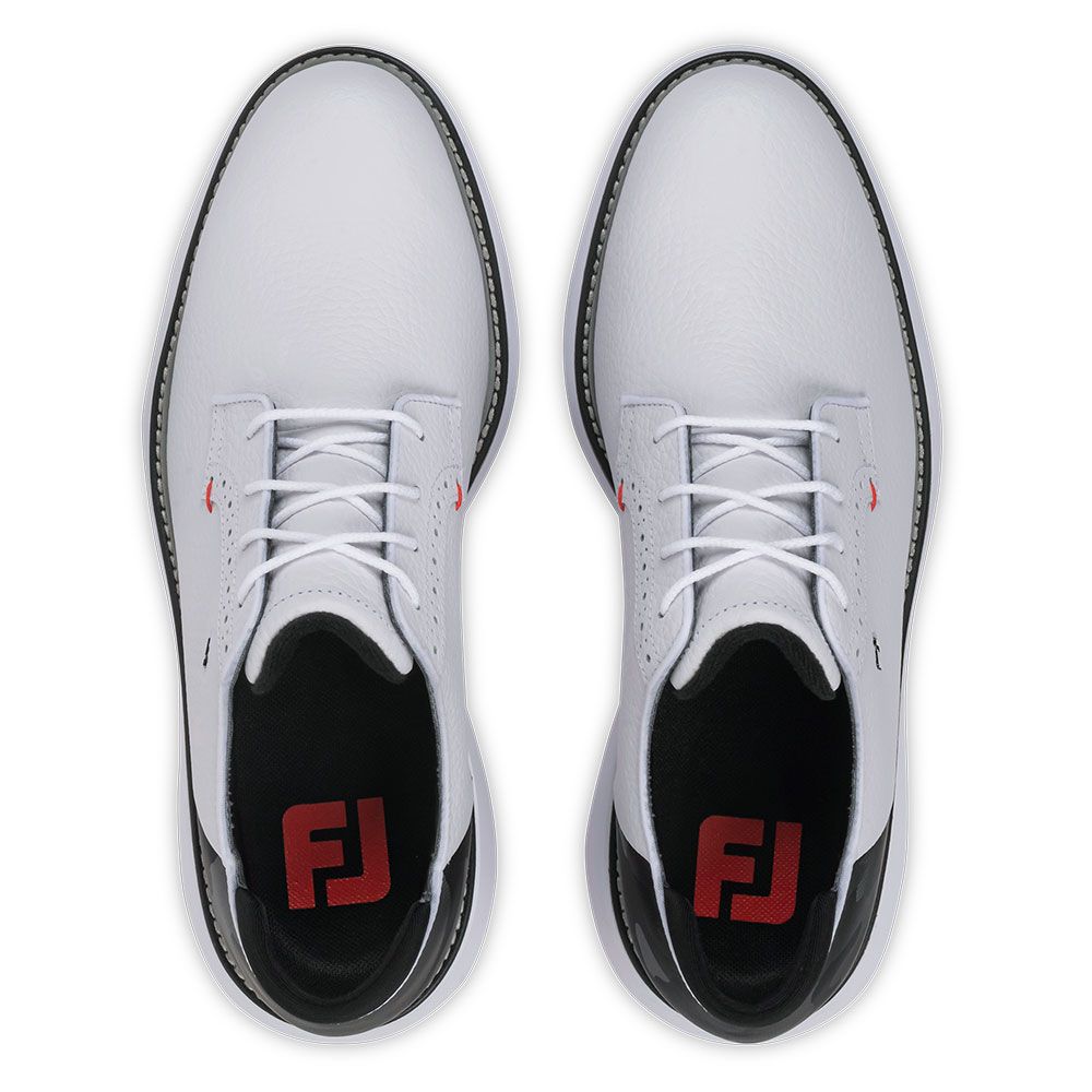 FOOTJOY Footjoy Traditions Blucher Golf Shoes White Black 57979